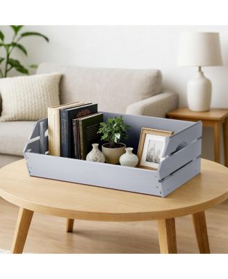 Stackable Wooden Potato Onion Storage Bins Produce Basket with Handles Kitchen Pantry Counter Organization