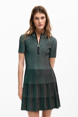 Women's Textured zipper dress