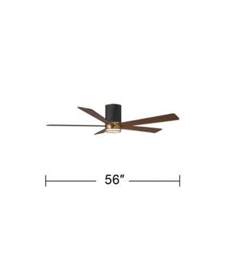 56" Vex Matte Black LED Hugger Ceiling Fan with Remote