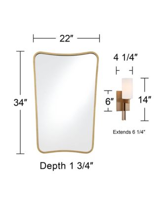 Bath Kit: Possini Euro Ludlow Wall Sconces w/ Uttermost Segundo Wall Mirror