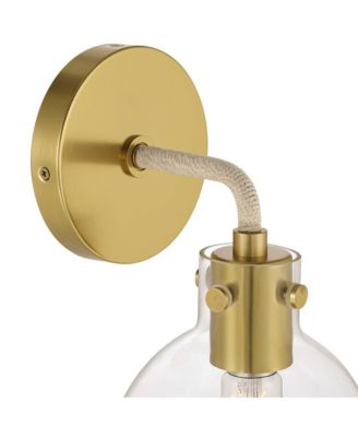 Possini Euro Wicander 11 1/4" High Antique Brass Wall Sconce Set of 2