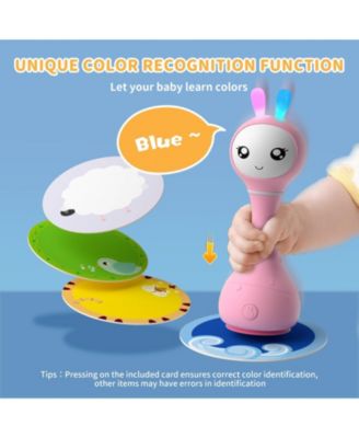 Smarty Bunny Musical Baby Rattle - Light-Up Educational & Sensory Toy with Songs and Color Learning