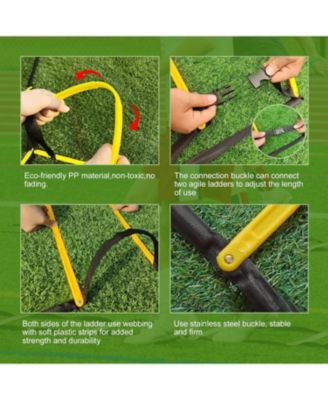 7'x5' Soccer Goal Net with Agility Ladder 12 Rung 20 FT Speed Training
