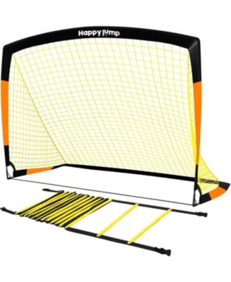 5'x3.6' Soccer Goal Net with Agility Ladder 12 Rung 20 FT Speed Training