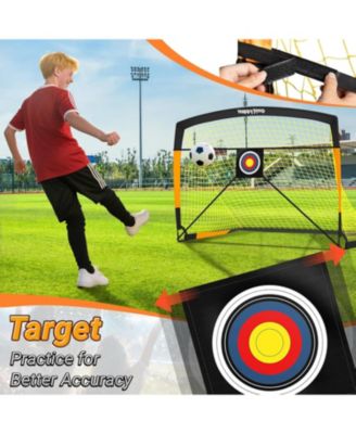 Soccer Goal 7'x5', 6.6 x3.3', 5'x3.6', 4'x3', 3'x2.2' Soccer Net for Kids Backyard