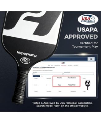 Pickleball Paddle Set - USAPA Approved Fiberglass Rackets with 4 Balls and Bag - Great Gift for Family, Friends and Pickleball Lovers