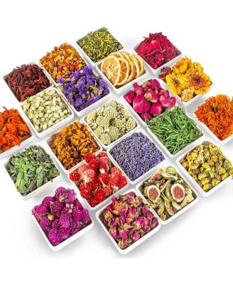 21 bags Dried Flowers Herbs Kit for Candle Soap Making
