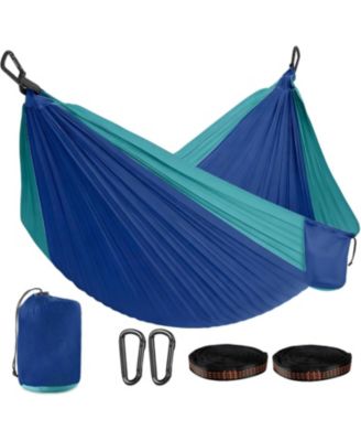 Durable Camping Hammock – 500lbs Portable Hammock Nylon Camping Hammock Chair - Double with Tree Straps - Portable for Travel, Backpacking
