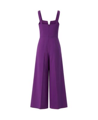 Women's Wide-Leg Jumpsuit with Classic Strap and Squared Neck