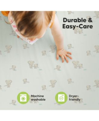 Mini Crib Sheets for Baby Girls, Boys, 2-Pack Soothe Pack and Play Sheets Fitted, Pack N Play Mattress Sheet
