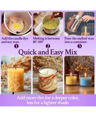 16 colors Candle Dye Soy Wax Making Vibrant Colors Bulk Supplies Coloring DIY Safe