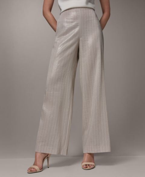 Женские брюки Donna Karan New York Pinstripe Mid-Rise, цвет: Sisal/Canyon