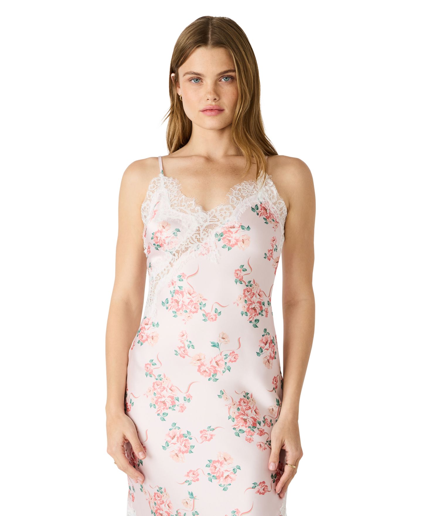 Женское платье Steve Madden Printed V-Neck Asymmetric Midi, цвет: С принтом — фото 2