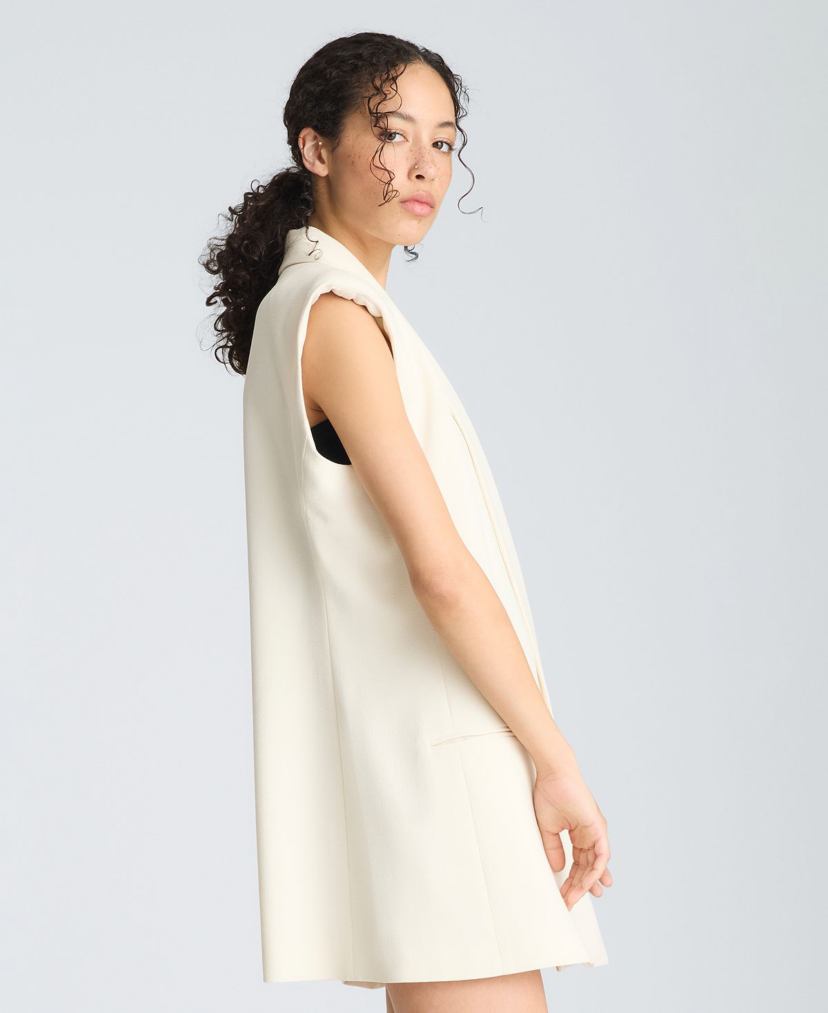 Kenneth Cole Women's Sleeveless V-Neck Blazer Mini Dress view 7 — MAYCSS fashion products
