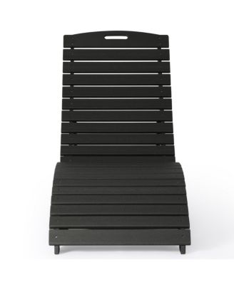 Outdoor HDPE In-Pool Patio Chaise Lounge Chair With Wheels