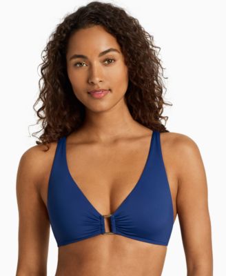 Women's Ring Over-The-Shoulder V-Neck Bikini Top