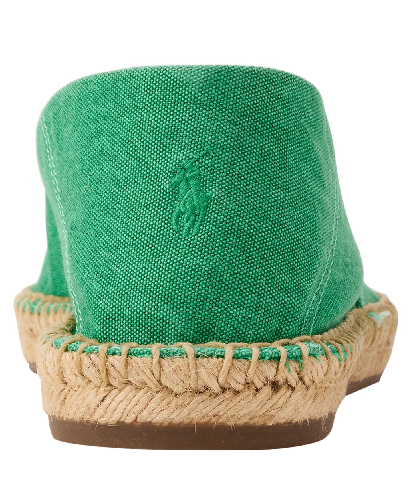 Мужские туфли Polo Ralph Lauren Cevio Washed Canvas Collapsible Heel Espadrilles, цвет: Зелёный — фото 3