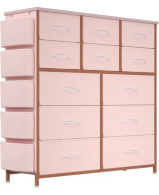 Dresser for Bedroom with 12 Drawer, Dressers and Chests of Drawers for Hallway, Storage Organizer Unit with Fabric, Sturdy Metal Frame.