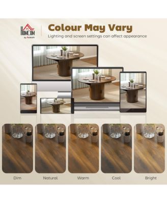 Extendable Dining Table, 60" Oval Kitchen Table for 6