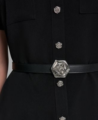 Women's Belted Short-Sleeve Top