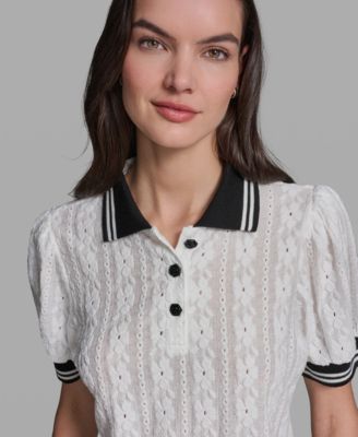 Women's Collared Short-Sleeve Top