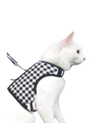 Escape Proof Cat Harness And Leash Set Breathable Mesh Adjustable Padded Vest For Walking