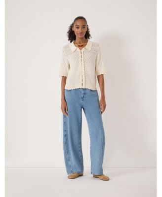 Women's Pointelle Cotton Cardigan