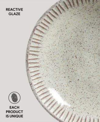 Stoneware Linhas Salad Bowls, Set of 6