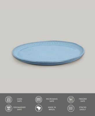 Stoneware Linhas Dinner Plates, Set of 6