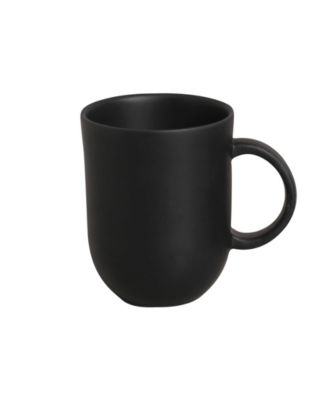 Stoneware Coup Mugs, Set of 4