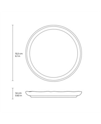 Stoneware Bread Plates, Set of 6