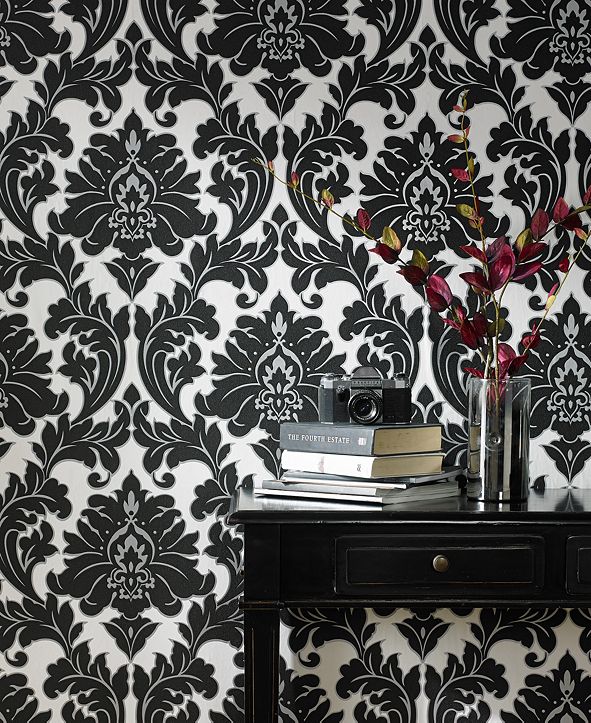 Graham & Brown Majestic Damask Wallpaper & Reviews Wallpaper Home Decor Macy's