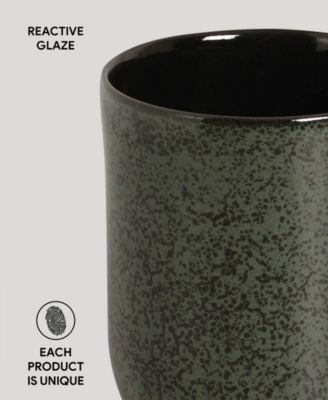 Stoneware Coup Mugs, Set of 4