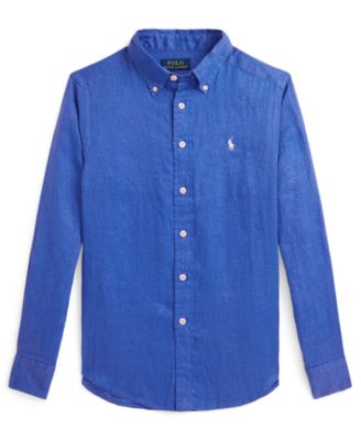 Big Boys' 8-20 Embroidered Long-Sleeve Shirt