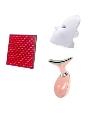 7-in-1 LED Light Therapy Face Mask, Sculpting Wand, and LED Light Therapy Panel