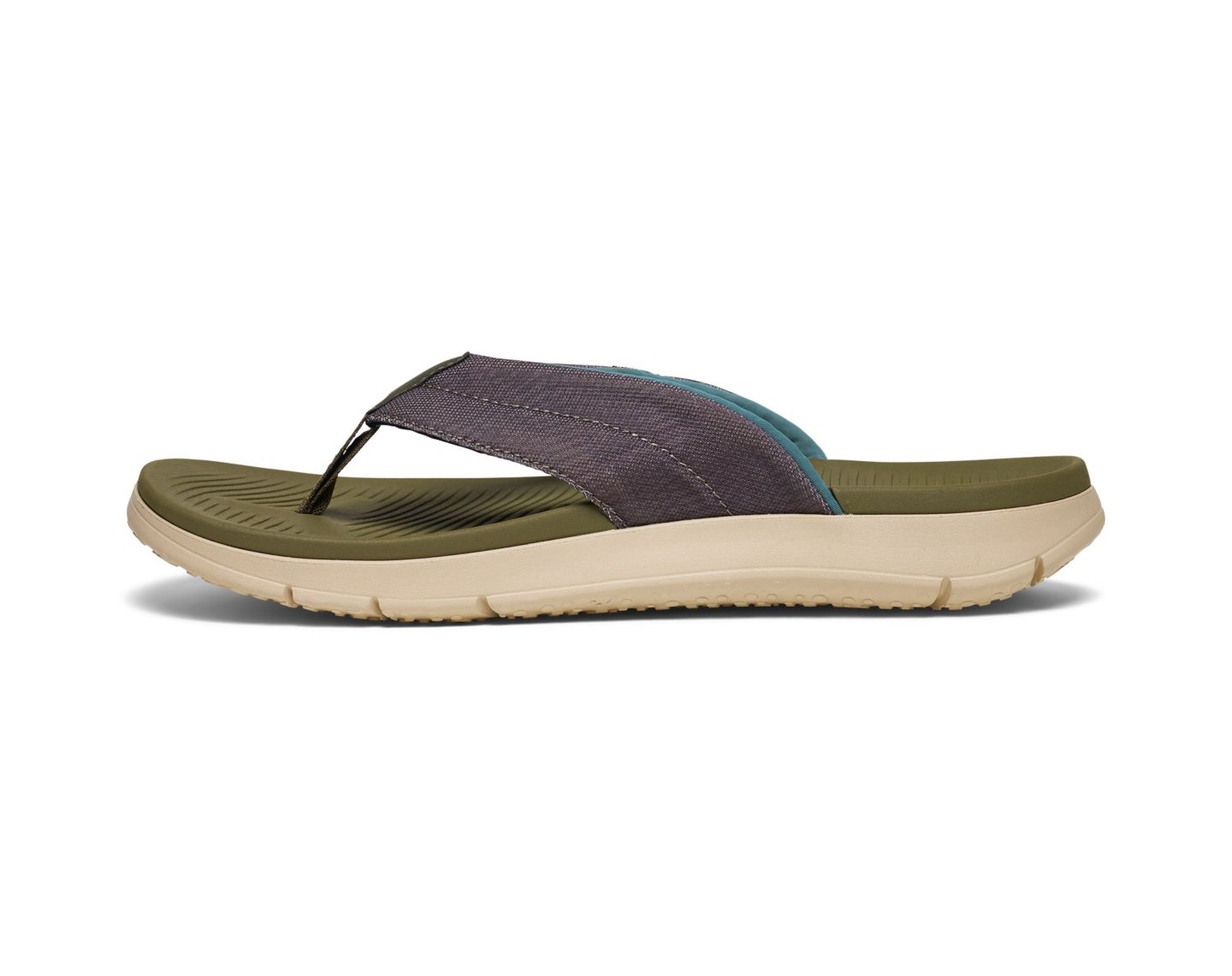 Мужские сандалии Sanuk Beer Foamie Men Sandals, цвет: Оливковый — фото 2
