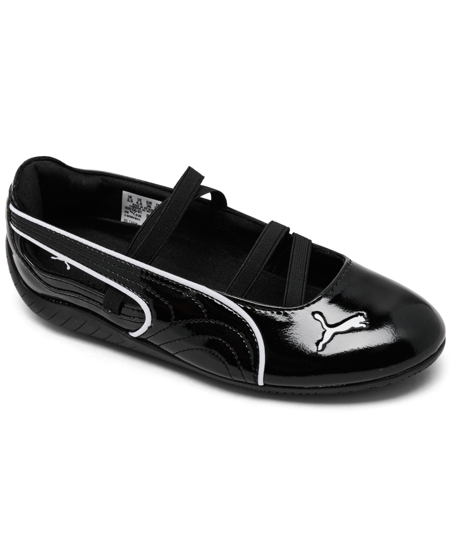 Детская повседневная обувь Puma Speedcat Ballet Glossy Mary Jane для девочки, цвет: Чёрный — фото 1