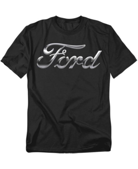 Мужская футболка Mustang Big & Tall Chrome Ford Logo, цвет: Чёрный