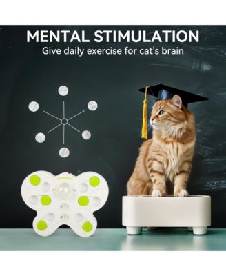 Interactive Cat Puzzle Feeder Slow Feed Maze Multiple Difficulty Levels Mental Stimulation Detachable Non Slip