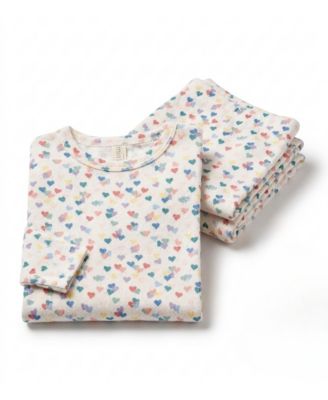 Little Girls 2 Piece "Candied Hearts" Pointelle Pull-On Lounge Set