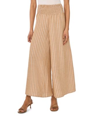 Women's Smocked Wide-Leg Pull-On Pants