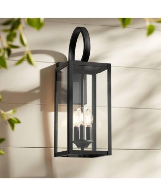 Mira Modern Outdoor Wall Light Fixture Flat 21 1/2" Clear Glass for Post Exterior Barn Deck House Porch Yard Posts Patio Home
