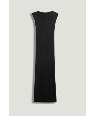 Women's Ruched Side-Slit Maxi Dress