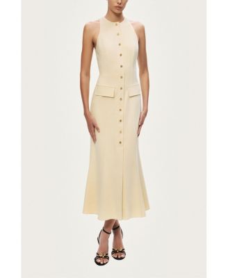 Women's Sleeveless Button-Front Midi Dress