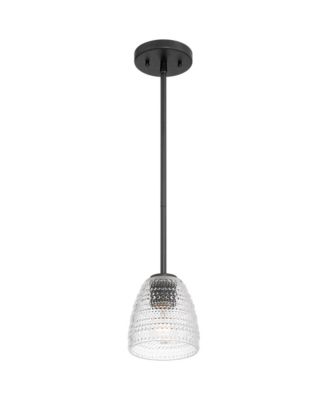 Possini Euro Sabrina 5 3/4"W Black Vintage Glass Mini Pendant Light