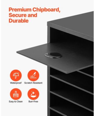 Literature Organizer, 27 Compartments Office Mailbox with Removable Shelves, Wooden Mailbox Sorter Particle Board Office Home Classroom Storage