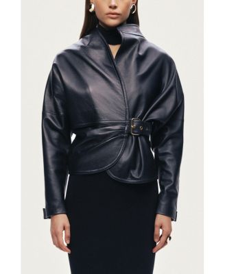 Women's Leather Wrap Jacket