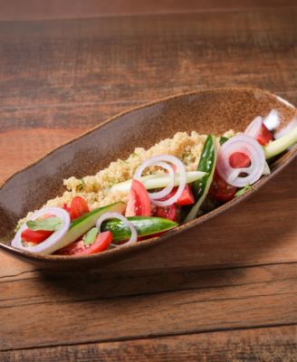 Stoneware Large Deep Oval Platters, Set of 4