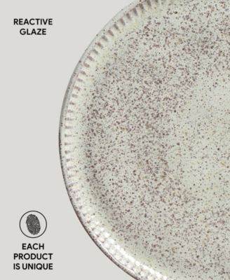 Stoneware Linhas Dessert Plates, Set of 6