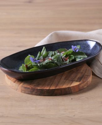 Stoneware Large Deep Oval Platters, Set of 4